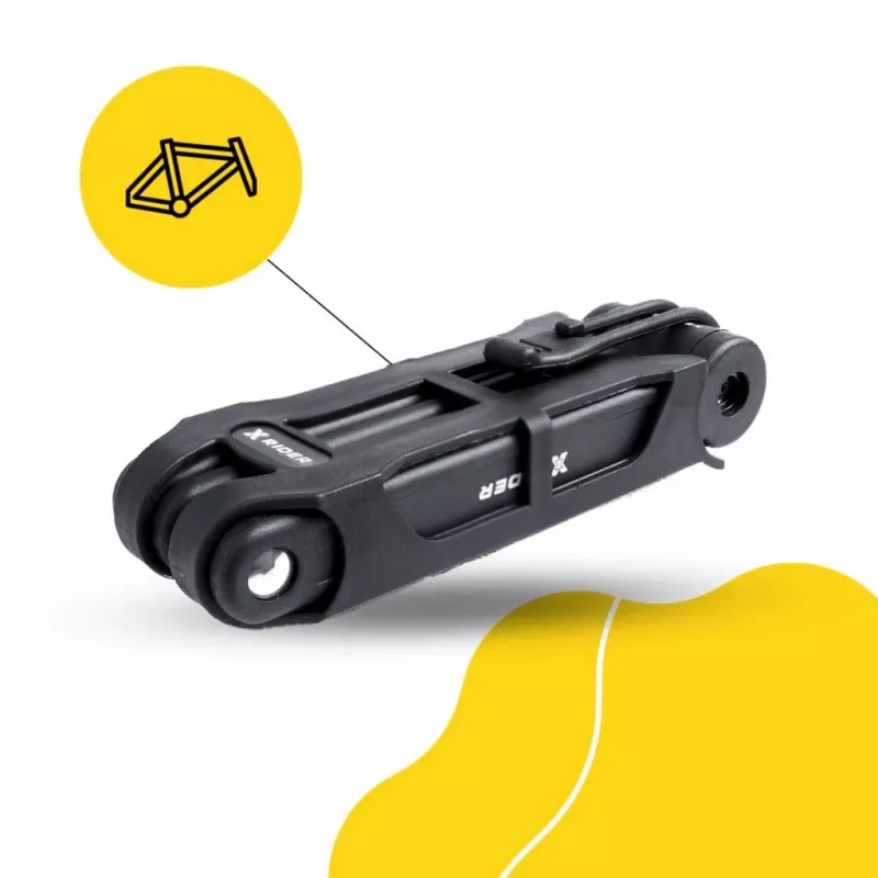 Segmentinė dviračio spyna MANTA XR00FL01 su rėmo laikikliu