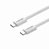 CANYON OnWire 60MG USB-C į USB-C laidas, magnetinis, pintas, 1 m, baltas