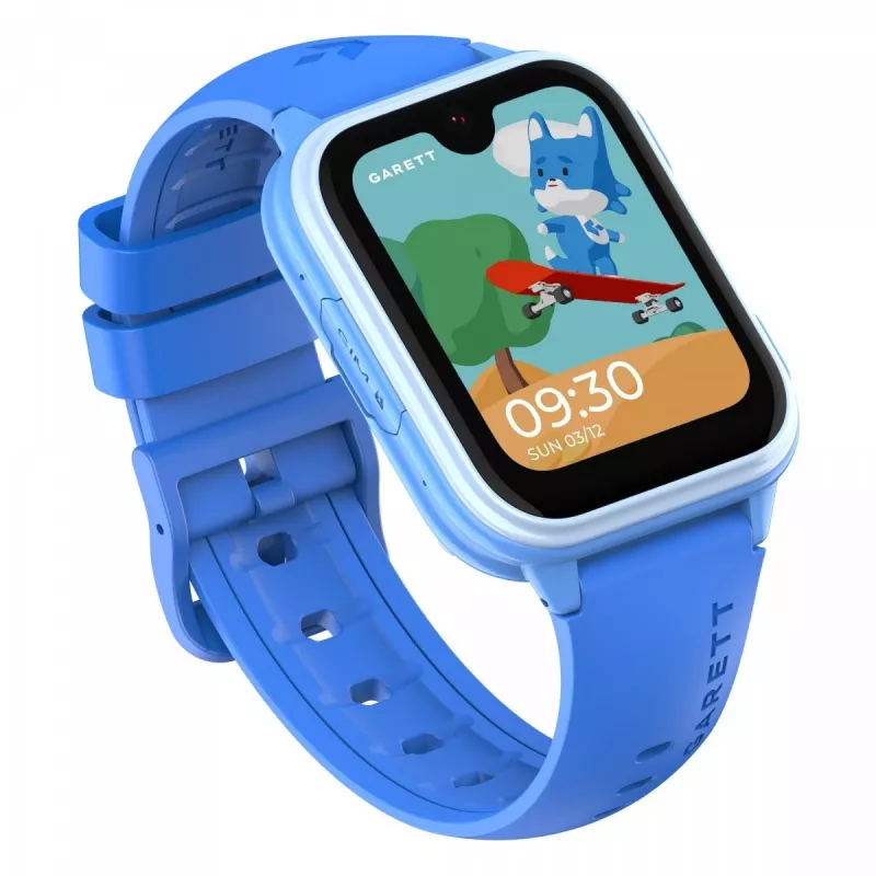 Išmanusis laikrodis Garett Kids Vibe Ai 4G mėlynas – GPS sekimas, atsparus vandeniui