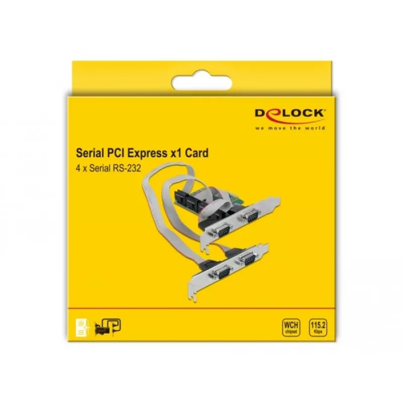 PCIe RS-232 sąsajos plokštė DeLOCK 90410