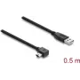 USB A į Mini-USB B laidas DELOCK 81650 — USB 2.0, 2 m, juodas