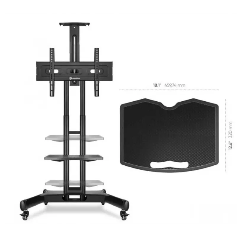 Lentyna ženklų ekranui ONKRON APT1551-B, ABS ir plienas, 460×320×20 mm, juoda