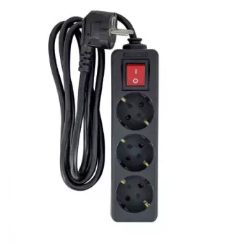 Prailginimo laidas Microconnect MC-GRU0035BS 5m 3 kištukiniai lizdai Juodas