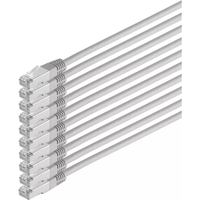 Tinklo kabelis ShiverPeaks 75711-H0.5-SET10 Cat6 S/FTP PIMF, 0,5 m, 10 vnt. rinkinys