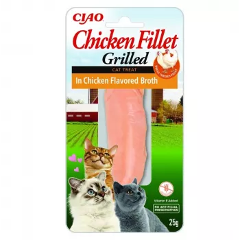 INABA Ciao keptienos filė gabalėliai vištienos skonio sultinyje - skanėstai katėms - 25g
