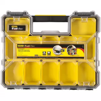 Stanley 1-97-519 dėžutė smulkioms detalėms/įrankiams, juoda, permatoma, geltona
