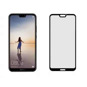 Grūdinto stiklo apsauginis stikliukas Tellur Huawei P20 Lite – Visiškai klijuojamas, tinka su dėklu, juodas