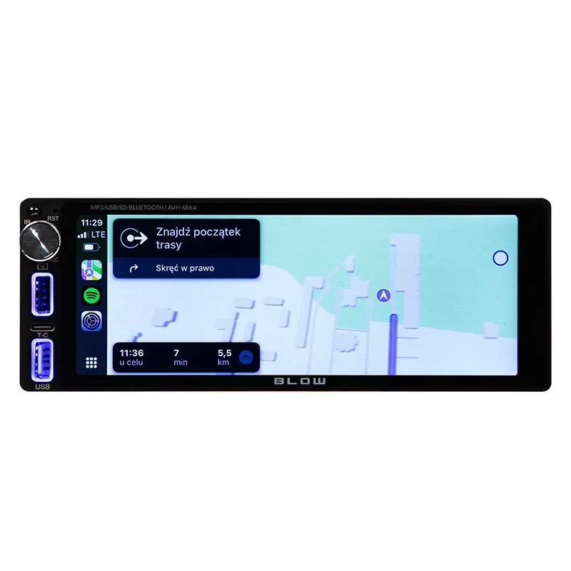 Automagnetola BLOW AVH-686A 1DIN 6,86 colio RDS MP3/USB/micro SD/BLUETOOTH