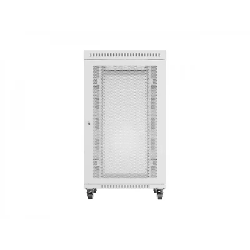 Stovimas 19 inch serverio spintos korpusas 27U 800x1000 mm pilkas perforuotomis durimis su LCD ekranu LANBERG (plokščioje pakuotėje)