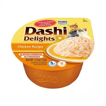 INABA Dashi Delights Vištiena sultinyje – skanėstai katėms – 70g
