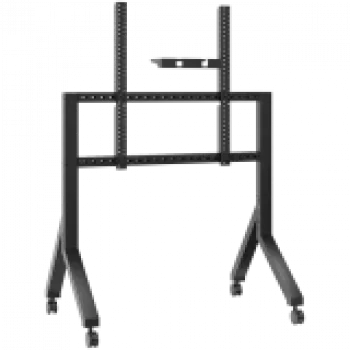 Mobilus TV stovas ONKRON TS2081-B 70–110 colių, juodas, ratuotas, plieninis, 125 kg, VESA 200x200–1000x800