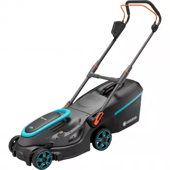 Akumuliatorinė vejapjovė PowerMax 37/36V P4A paruoštas naudoti rinkinys, 36V (2x18V), juoda/pilka, 2x ličio jonų akumuliatorius 4,0 Ah, POWER FOR ALL ALLIANCE