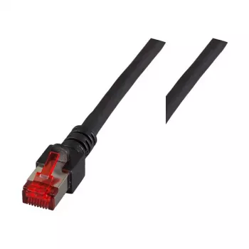 EFB-Elektronik RJ45 jungiamasis kabelis Cat.6 S/FTP LSZH juodas 1,5 m
