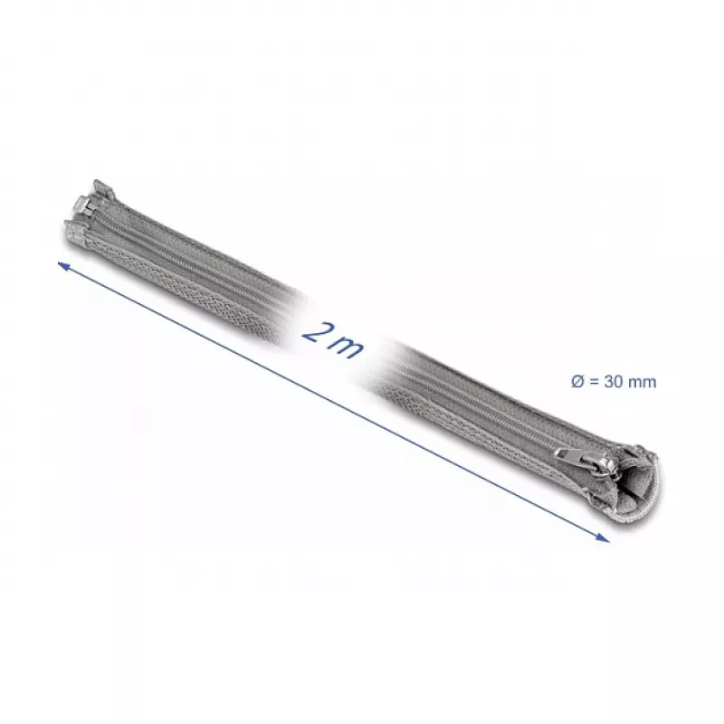 Pintas rankovės apsauginis vamzdelis DeLOCK 20831 2m x 30mm Pilka