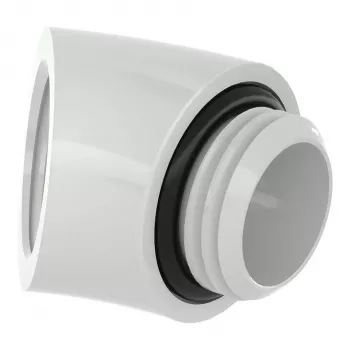 Kampinis adapteris 45° Barrow TDWT45-V2 W — G1/4 vyriškas į G1/4 moteriškas, baltas