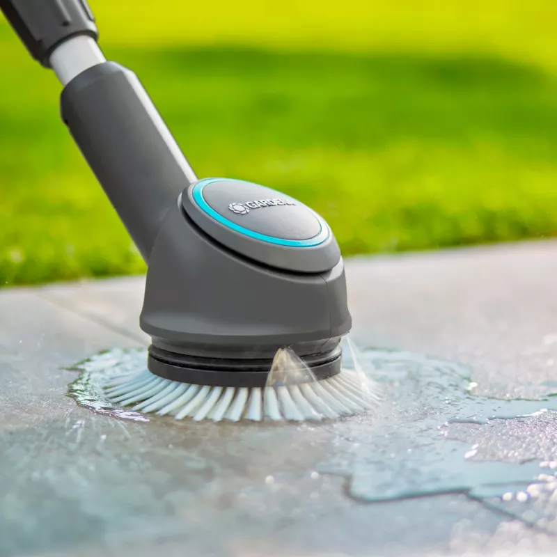 GARDENA 14846-20 minkštas diskinis šepetys AquaBrush, žaliai pilka, 422 mm