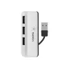 Belkin USB 2.0 4 prievadų kelioninis USB šakotuvas, sidabrinis, F4U021bt
