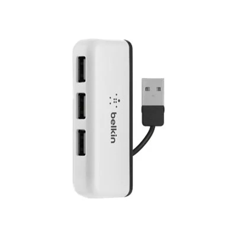 Belkin USB 2.0 4 prievadų kelioninis USB šakotuvas, sidabrinis, F4U021bt
