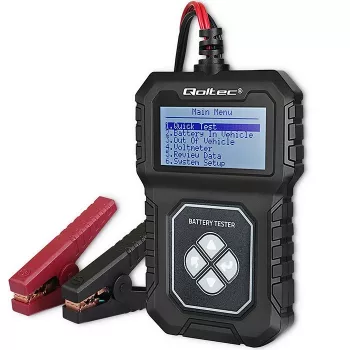 Qoltec skaitmeninis akumuliatoriaus testeris su LCD | Lenkiškas meniu | 12V | AGM | GEL | STD | 30-220AH