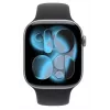 Apple Watch Series 11 GPS+Cellular 46mm Kosminės pilkos spalvos aliuminio korpusas su juodu sportiniu dirželiu M/L