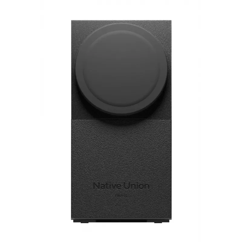 Belaidis 3 viename Qi2 įkroviklis Native Union Rise Intl Black su USB maitinimo adapteriu ir 2 m laidu