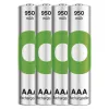 Baterijos R03/AAA Ni-MH 950 mAh lizdinėje pakuotėje 4 vnt.