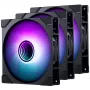 PHANTEKS M25 Gen2 PWM D-RGB 140mm ventiliatorius 3 vnt. rinkinys, juodas