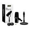 Shure MV7+-K-BNDL – lektoriaus/vokalinis mikrofonas su XLR/USB-C jungtimi, juodas + stalinis stovas GATOR