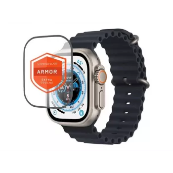 FIXED Armor grūdintas stiklas Apple Watch Ultra 49mm / Ultra 2 49mm, juodas