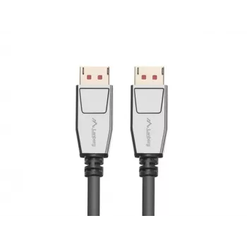 DisplayPort kabelis LANBERG CA-DPDP-20CU-0010-BK — DisplayPort į DisplayPort, 1 m, juodas/sidabrinis