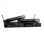 Shure SLXD24DE/SM58-G59 - dviejų kanalų skaitmeninė belaidė sistema su dviem siųstuvais/rankiniais mikrofonais (470 - 514 MHz)