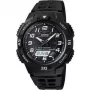 Rankinis laikrodis CASIO AQ-S800W-1BVEF — 42 mm juodas dervos korpusas, skaitmeninis-analoginis, saulės energija