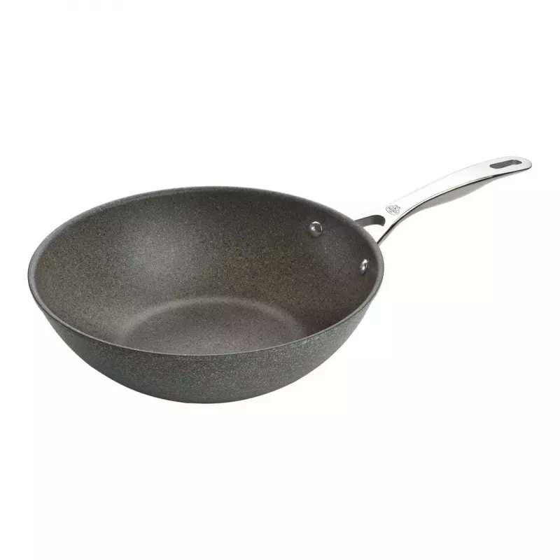 Wok keptuvė Ballarini 75002-815-0 Antracitinė 30 cm, aliuminis, 6 sluoksnių granito/titano nelipni danga