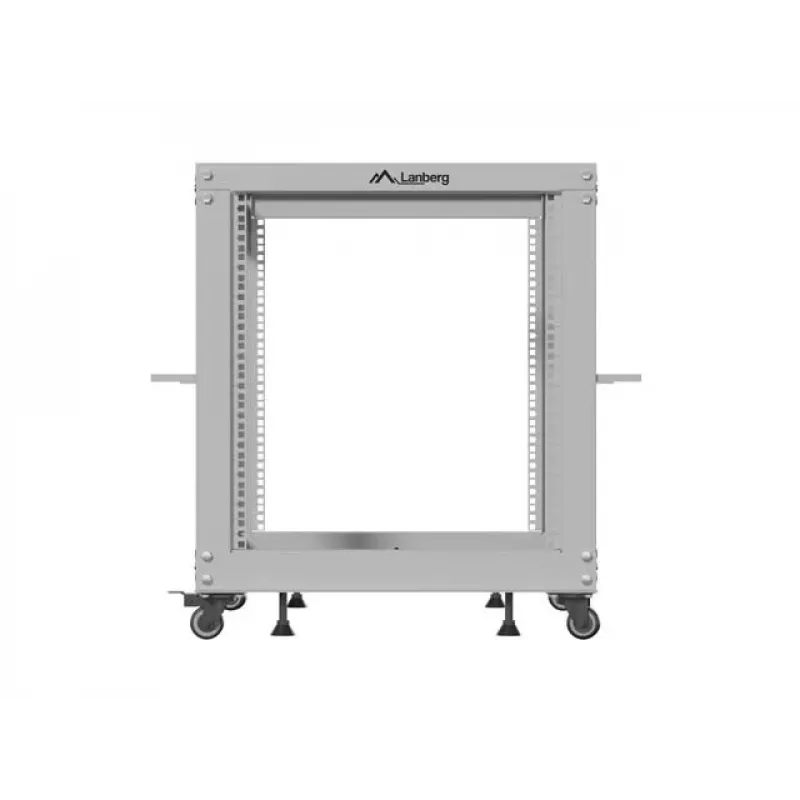 Atviras 19 colių stovas LANBERG 12U, reguliuojamas gylis 600–1100 mm, pilkas