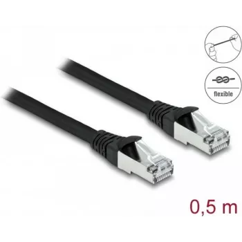 Tinklo kabelis DeLOCK RJ45 Cat.6A 0,5 m juodas