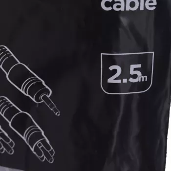 Gembird 2,5 m, 3,5 mm / 2xRCA, M/M garso laidas juoda, raudona, balta