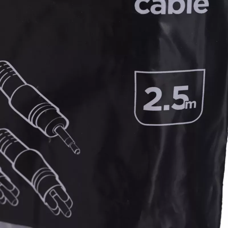 Gembird 2,5 m, 3,5 mm / 2xRCA, M/M garso laidas juoda, raudona, balta