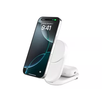 Belaidis Qi2 įkroviklis Belkin, USB, greitas įkrovimas, baltas, 1,5 m