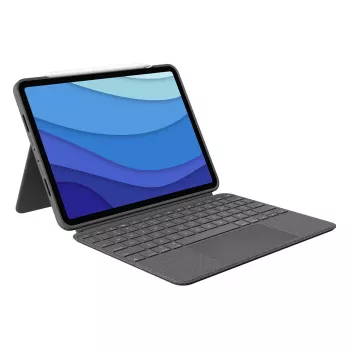 Logitech Combo Touch apsauginis dėklas su klaviatūra ir valdymo kilimėliu, skirtas iPad Pro 11 colių (1–4 kartos), Nordic QWERTY išdėstymu