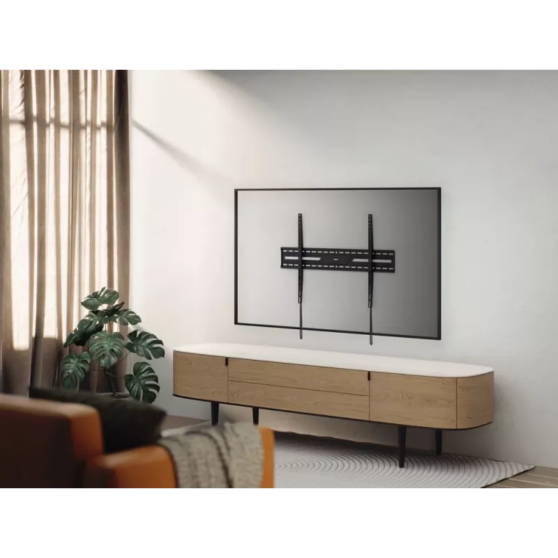 Fiksuotas TV laikiklis GEMBIRD WM-100F-01 43–100 colių ekranams, plieninis, maks. 75 kg, VESA 75x75–900x600