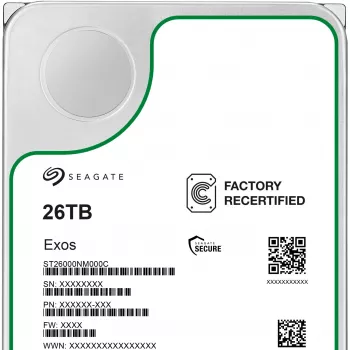 3,5 colio SEAGATE Exos 26TB SATA Enterprise HDD atnaujintas