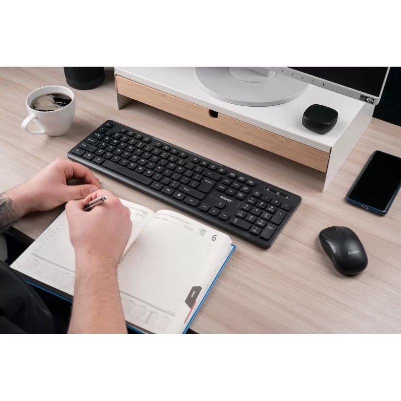 Savio KB-02 klaviatūra Namai/Biuras USB QWERTY Juoda