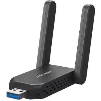 USB Wi-Fi adapterius MERCUSYS MA72XH AX1800 su didelio stiprinimo antenomis, USB-A, plug-and-play