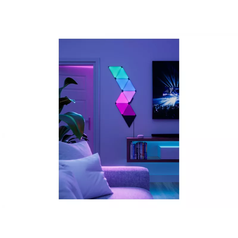 Nanoleaf Shapes Ultra Black Triangles pradinis rinkinys NL47-0102TW-9PK