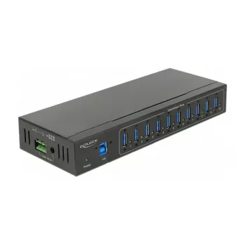 USB mazgas DeLOCK 63919, 10 prievadų, USB 3.2 Gen 1, metalinis korpusas