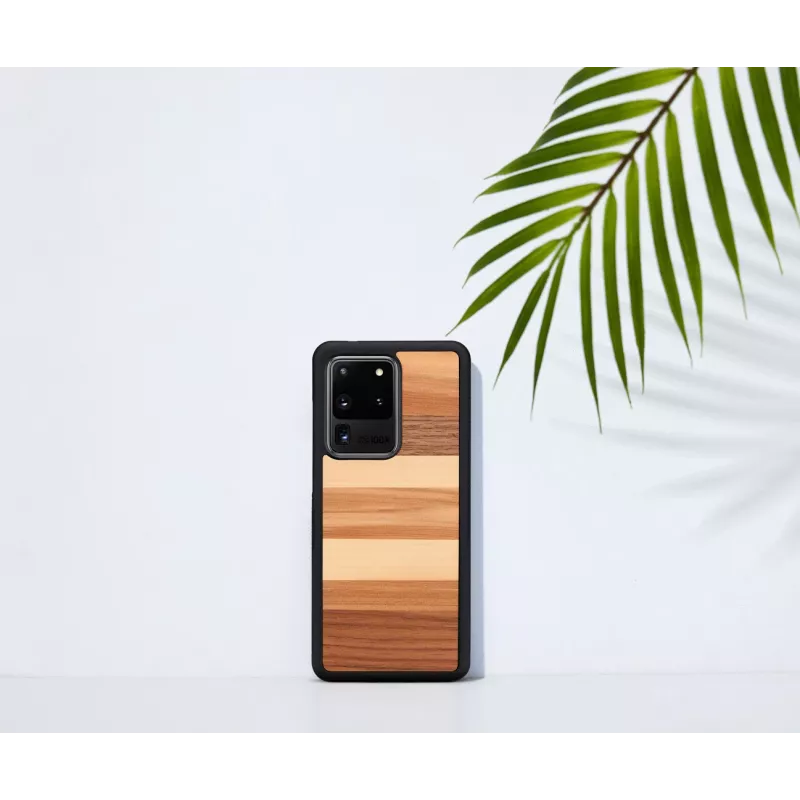 Apsauginis dėklas telefonui Samsung Galaxy S20 Ultra – juodos medžio apdaila