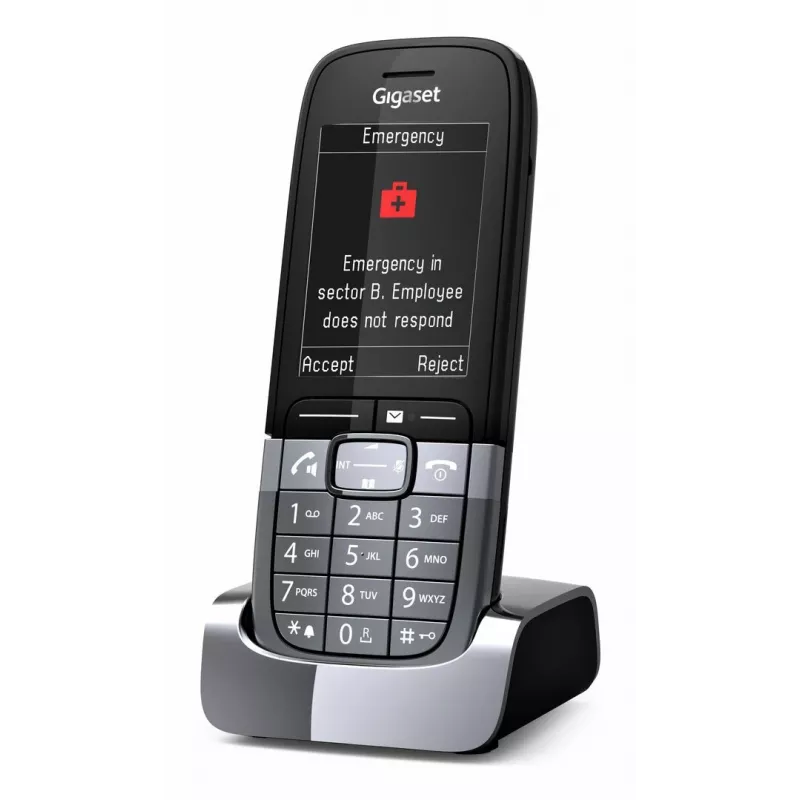 Gigaset SL850H Pro belaidis DECT telefono ragelis, titano spalva, su skambučio identifikavimu