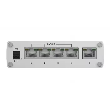 Teltonika TSW101 nevaldomas PoE jungiklis 5xGbE 4xPoE+