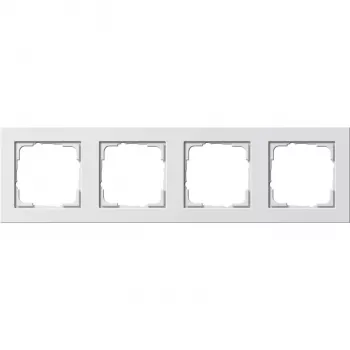 GIRA 0214 29 Baltas rėmelis be varžtų, 80,8×294,7×9,3 mm