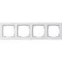 GIRA 0214 29 Baltas rėmelis be varžtų, 80,8×294,7×9,3 mm